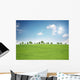 Landschaft mit Sonne Wall Mural
