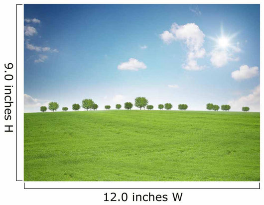 Landschaft mit Sonne Wall Mural