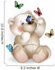 Happy Teddy bear and butterfly Wall Decal