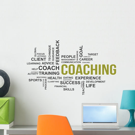 word cloud - coaching Wall Decal