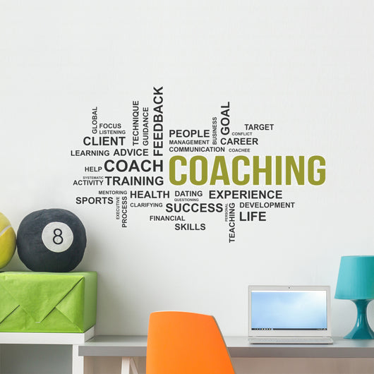 word cloud - coaching Wall Decal