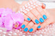 manicure pedicure, female hands, feet Wall Mural