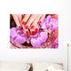 manicure pedicure, female hands, feet Wall Mural
