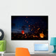 Night christmas festival of lights Wall Mural