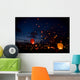 Night christmas festival of lights Wall Mural