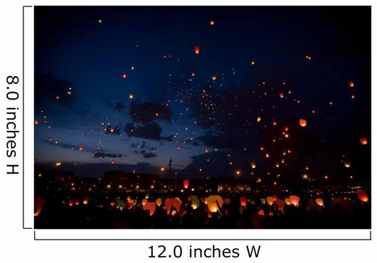 Night christmas festival of lanterns Wall Mural