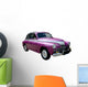 Purple Retro Car Isolated Wall Decal