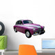 Purple Retro Car Isolated Wall Decal