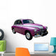 Purple Retro Car Isolated Wall Decal