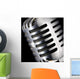 Chrome Microphone Wall Mural