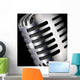 Chrome Microphone Wall Mural
