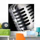 Chrome Microphone Wall Mural