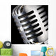 Chrome Microphone Wall Mural