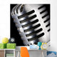 Chrome Microphone Wall Mural
