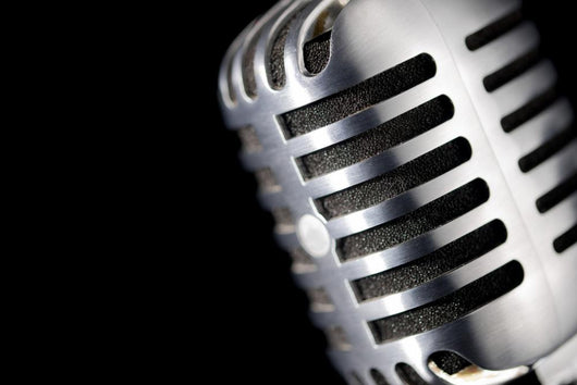 Chrome Microphone Wall Mural