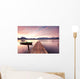 einsames Boot am Steg Wall Decal