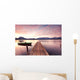 einsames Boot am Steg Wall Decal