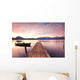 einsames Boot am Steg Wall Decal