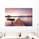 einsames Boot am Steg Wall Decal