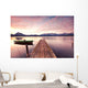 einsames Boot am Steg Wall Decal