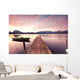 einsames Boot am Steg Wall Decal