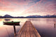 einsames Boot am Steg Wall Decal