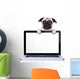 computer dog Wall Decal