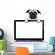 computer dog Wall Decal