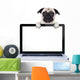 computer dog Wall Decal
