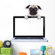 computer dog Wall Decal