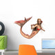 Peach Mermaid Wall Decal