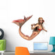 Peach Mermaid Wall Decal