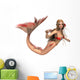 Peach Mermaid Wall Decal