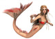 Peach Mermaid Wall Decal