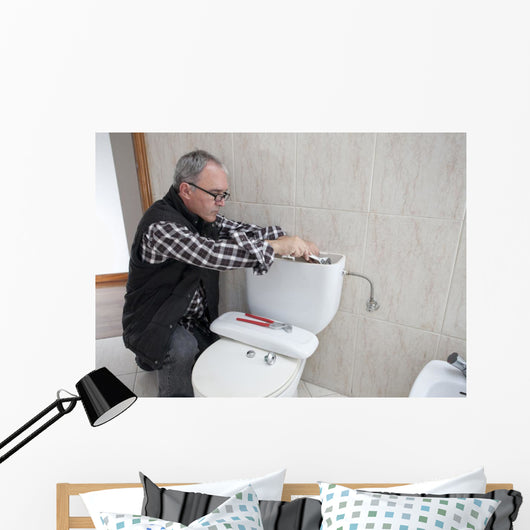 Plumber at work Wall Mural