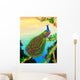 Green Peafowl Wall Mural