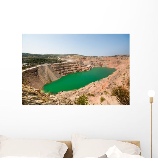 Emerald Green Oval Lake Wall Decal