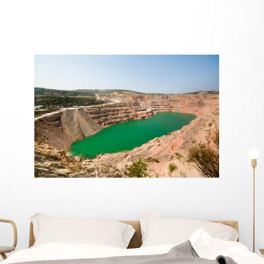 Emerald Green Oval Lake Wall Decal