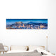 Salzburg winter panorama at blue hour, Salzburger Land, Austria Wall Mural