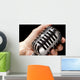 Holding Microphone Wall Decal