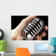 Holding Microphone Wall Decal