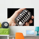 Holding Microphone Wall Decal