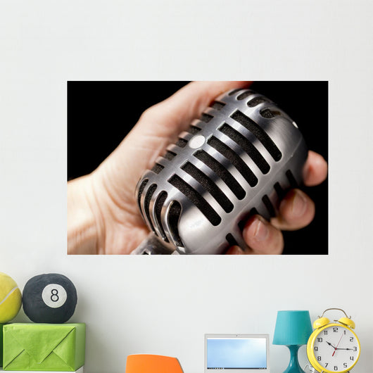Holding Microphone Wall Decal