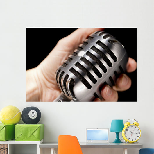 Holding Microphone Wall Decal