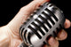 Holding Microphone Wall Decal