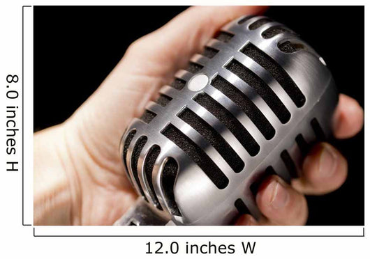 Holding Microphone Wall Decal