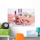 client and manicurist in manicure salon Wall Mural