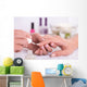client and manicurist in manicure salon Wall Mural