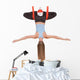 Young woman doing aerial yoga in hammock on a Wall Decal
