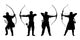 archer silhouettes Wall Decal